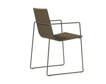 TRENZA SO0701 - Sled base polypropylene garden chair with armrests by Andreu World - view 3